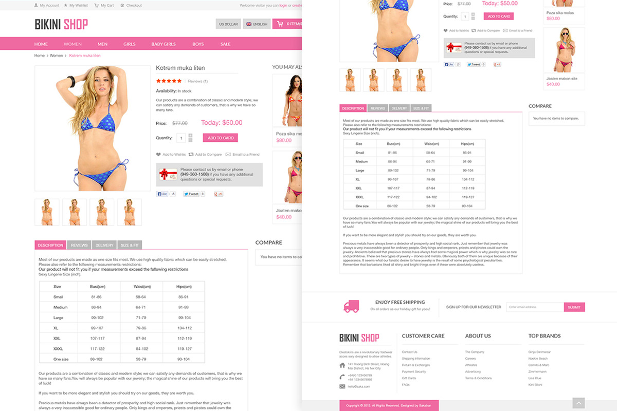 Lingerie Store Magento Theme, a Websites & App Template by Cmsideas (Photo 4 of 4)