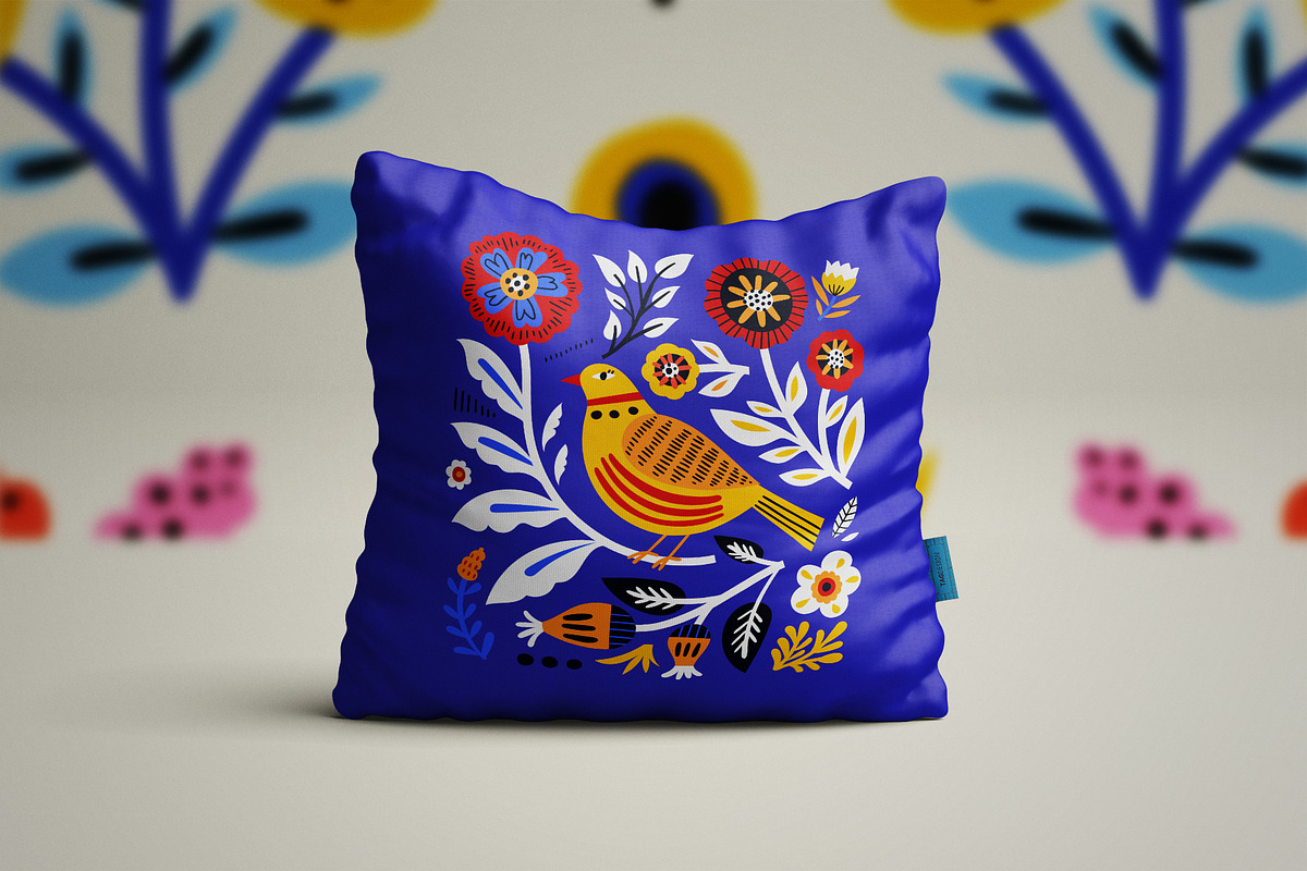 Birds & Flowers | Folk style clipart, an Animal Illustration by Olia (Photo 14 of 14)