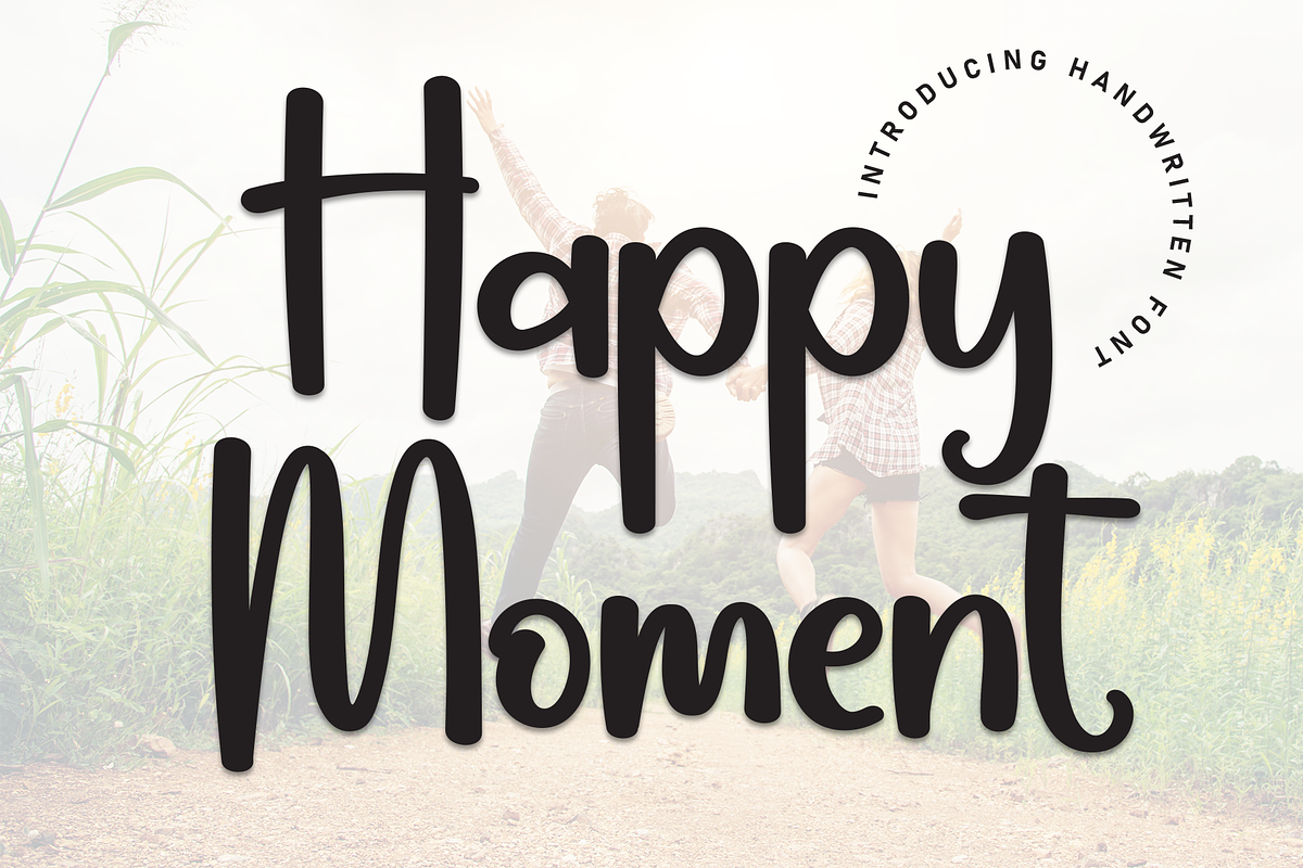 Happy Moment | Script Font, a Handwritten Font by Scratchones (Photo 1 of 8)