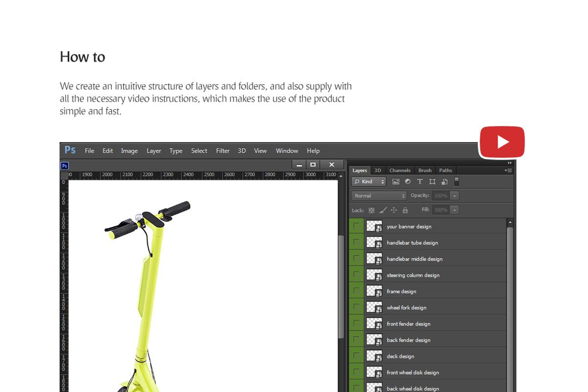 Electric Scooter Mockups Set, an Advertising Mockup by rebrandy (Photo 7 of 8)