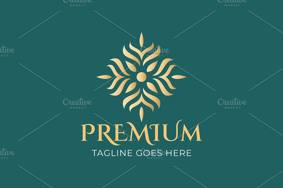 Premium Gold Floral Ornament Logo, a Branding & Logo Template by Signatoro (Photo 1 of 3)