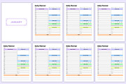 Undated Full Year Daily Planner, a Stationery Template by Mustafiz (Thumbnail 3 of 4)