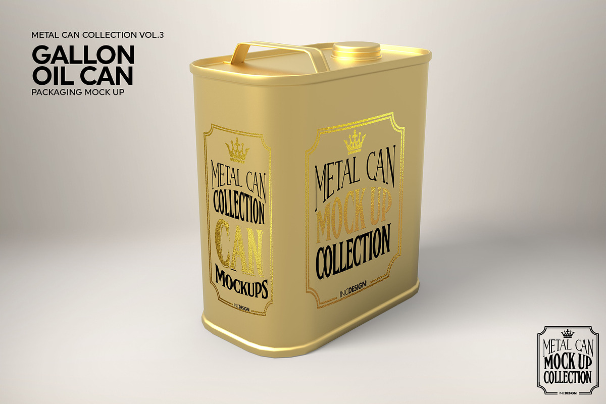 Metal Oil Gallon Can Mockup, a Product Mockup by INCDesign (Photo 5 of 7)