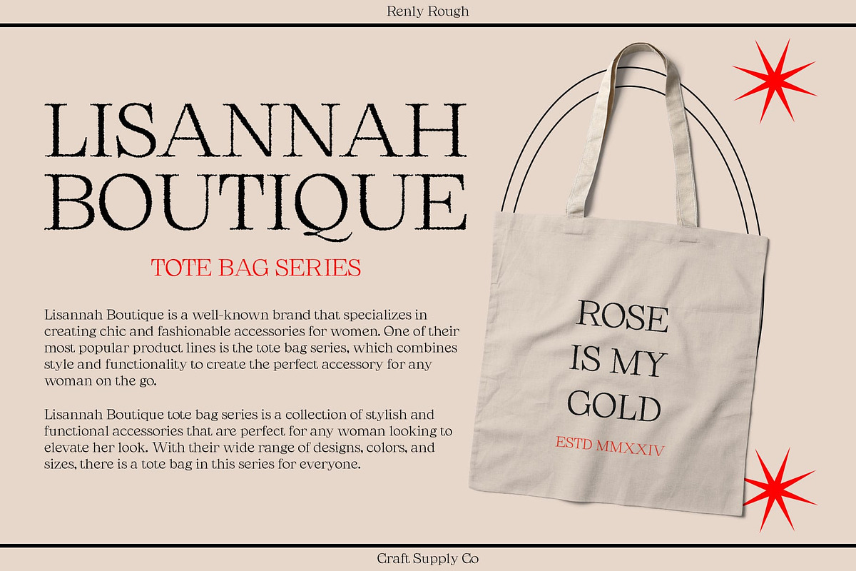 Renly Rough, a Serif Font by Craft Supply Co. (Photo 5 of 8)