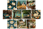 Golden Hour Easter Backgrounds, a Graphic by NadiaTheronArt (Thumbnail 2 of 4)