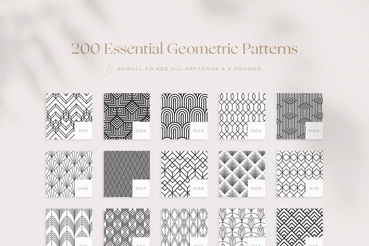 200 Seamless Geometric Patterns, a Pattern Graphic by Artec Maison (Photo 3 of 16)