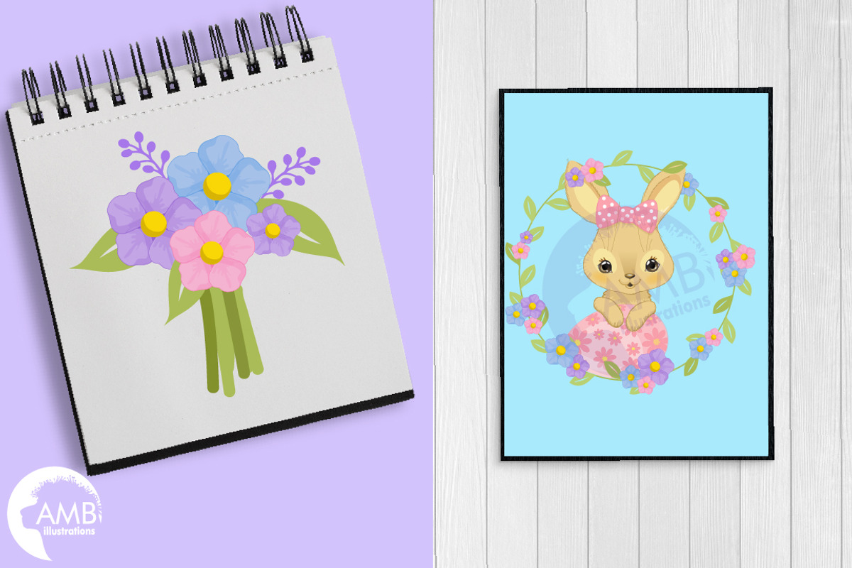 Easter Bunnies clipart AMB-2721, an Illustration by AMBillustrations (Photo 6 of 6)