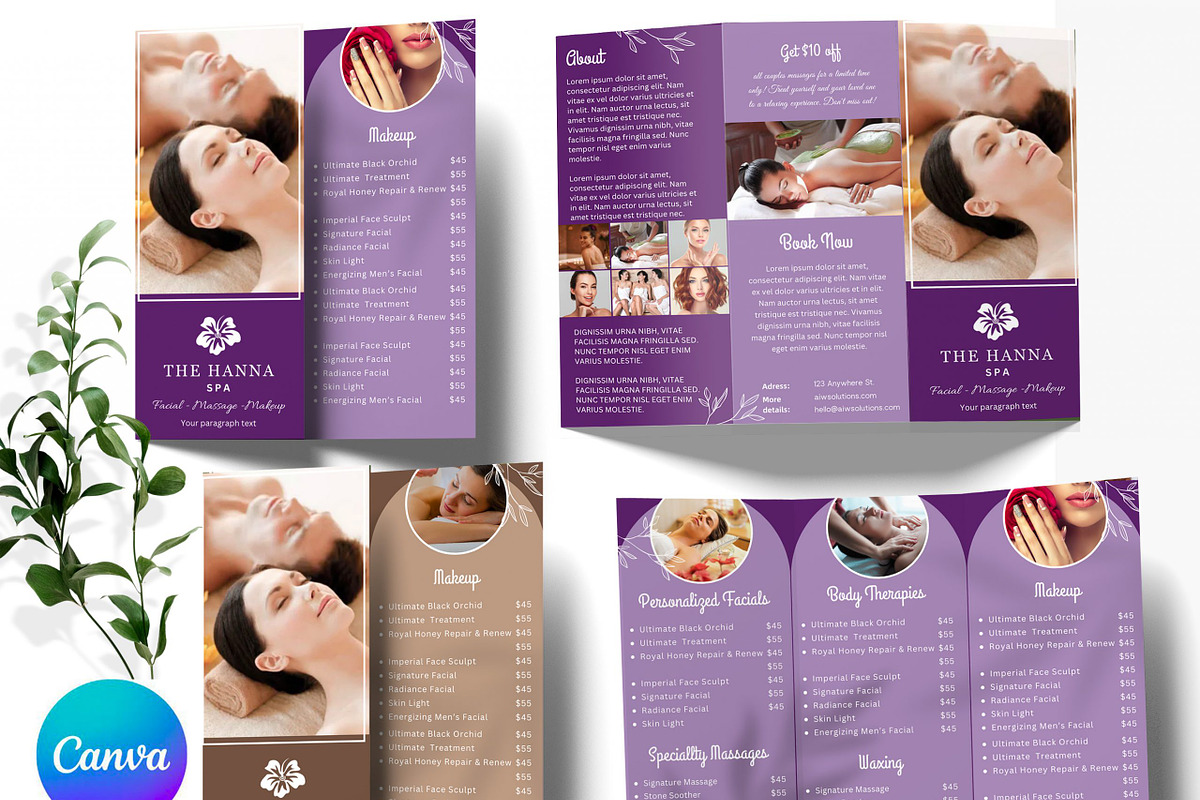 Beauty Service Canva template, a Brochure Template by AIW SOLUTIONS (Photo 1 of 4)