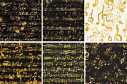 Gold Handwritten Music Seamless, a Pattern Graphic by PrintablesByFranklyn (Thumbnail 4 of 4)