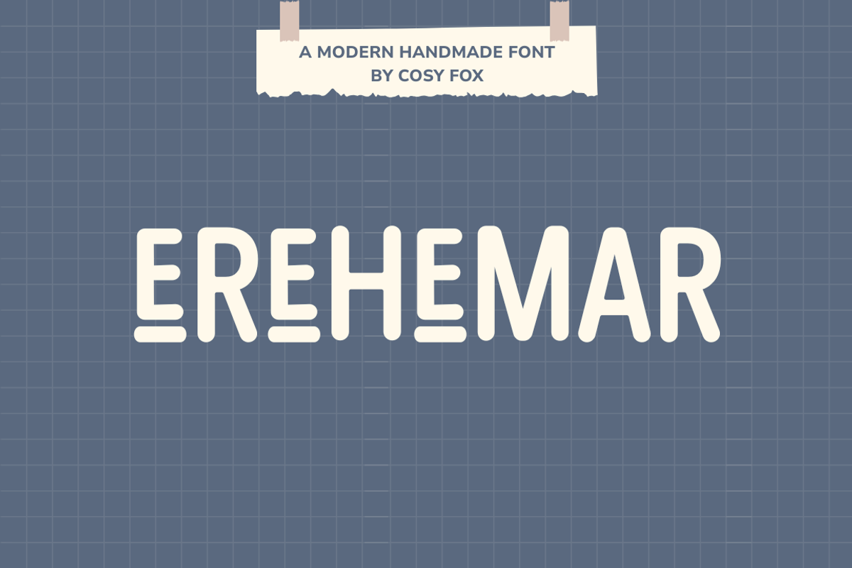 Erehemar Thin Bold Font, a Sans Serif Font by Cosy Fox (Photo 1 of 6)