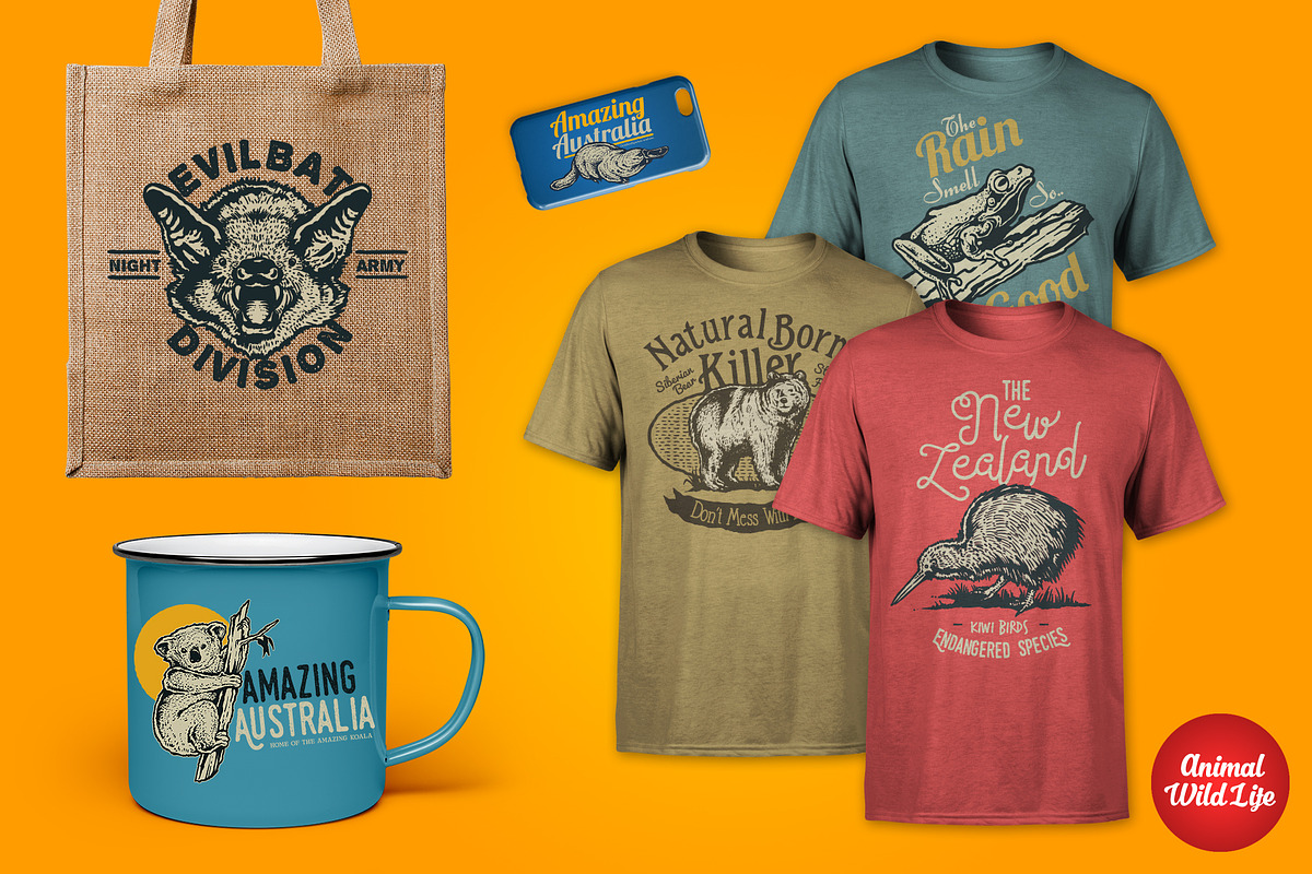 100 T-Shirt and Merchandise Graphics, an Animal Illustration by TSV Art Collective (Photo 2 of 23)