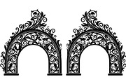 Luxury Vintage Iron Arch Double Gate, an Object Graphic by Creativeshirt (Thumbnail 2 of 12)
