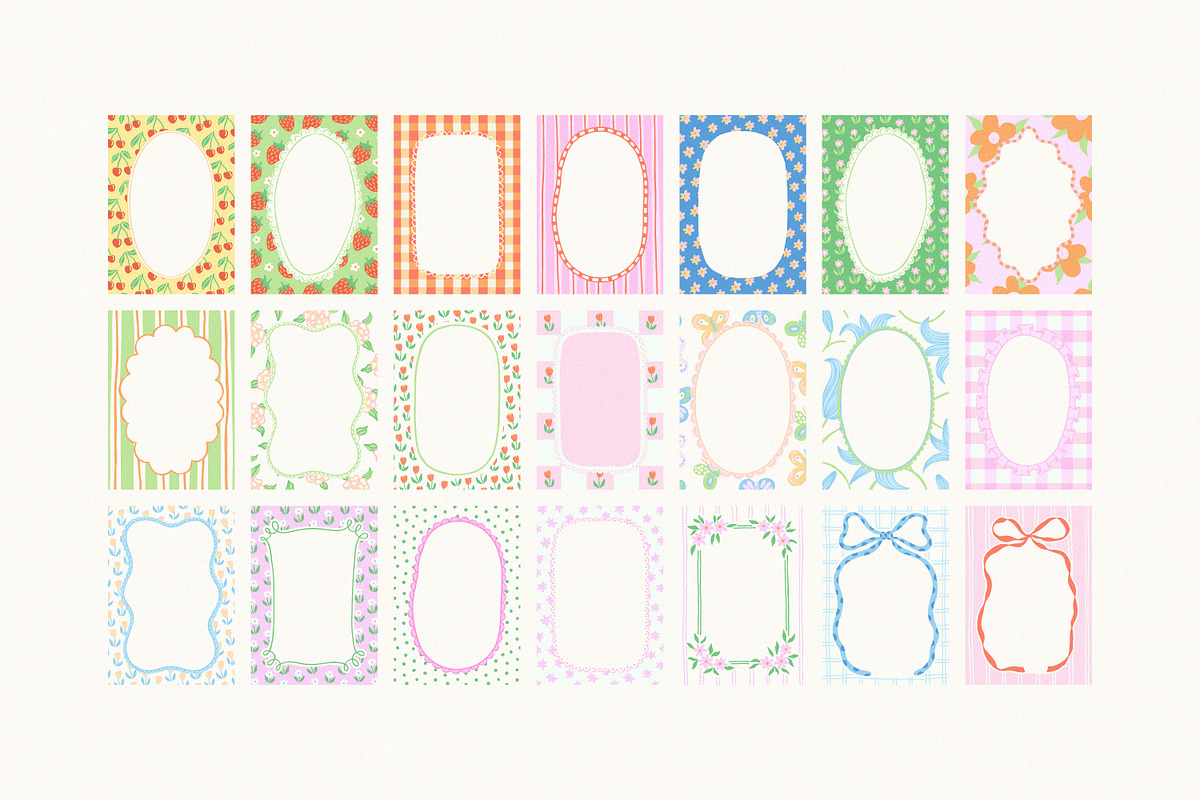 Naive Hand Drawn Frames & Background, an Object Graphic by Leila Divine (Photo 7 of 16)