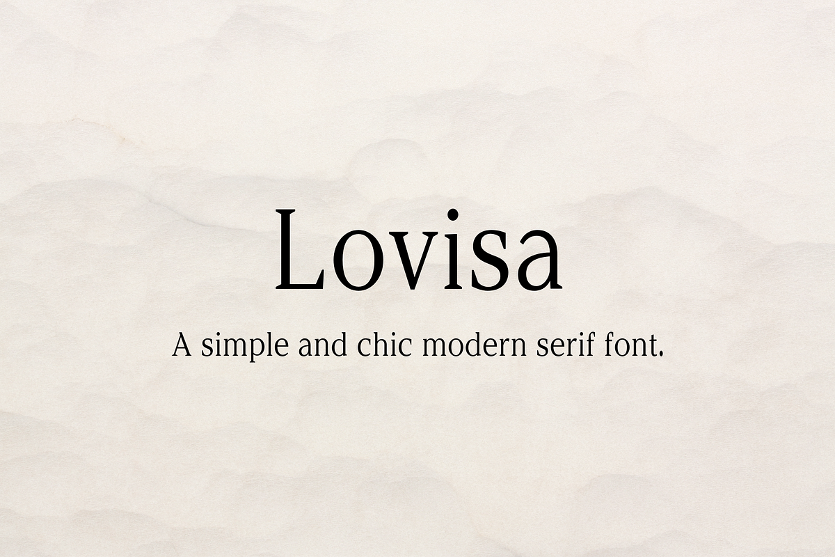 Lovisa Simple Serif Font, a Serif Font by 98 Created (Photo 1 of 5)