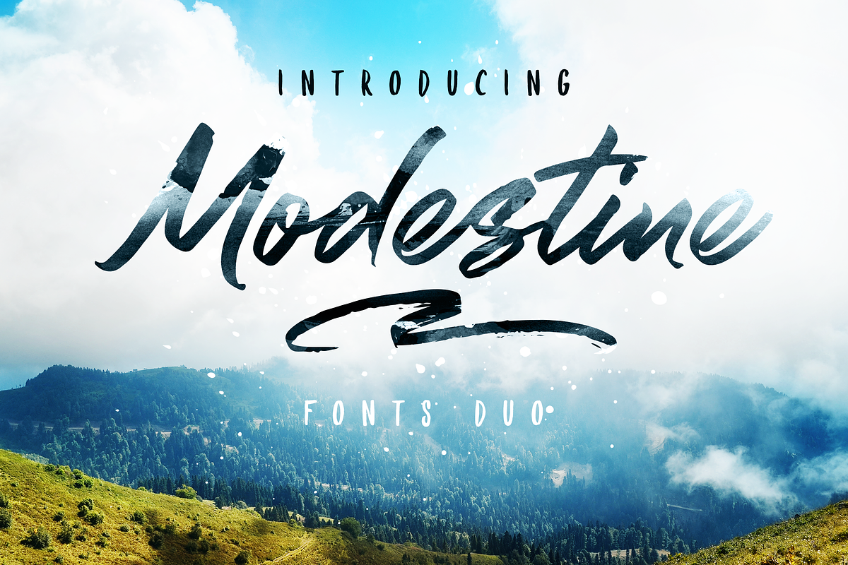 Modestine Script, a Script Font by kavoon (Photo 1 of 9)