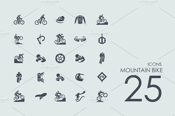 25 Mountain Bike Icons