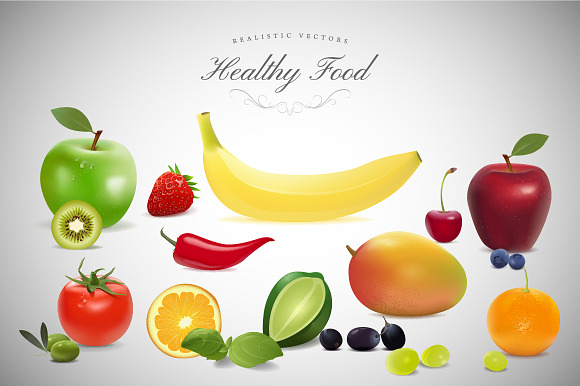 Vector Fruit Vegetables Collection
