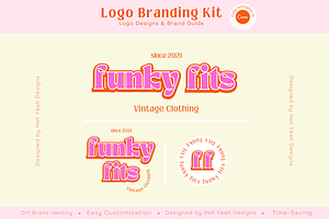 Funky Retro Logo Branding Kit, a Branding & Logo Template by Hell Yeah Designs
