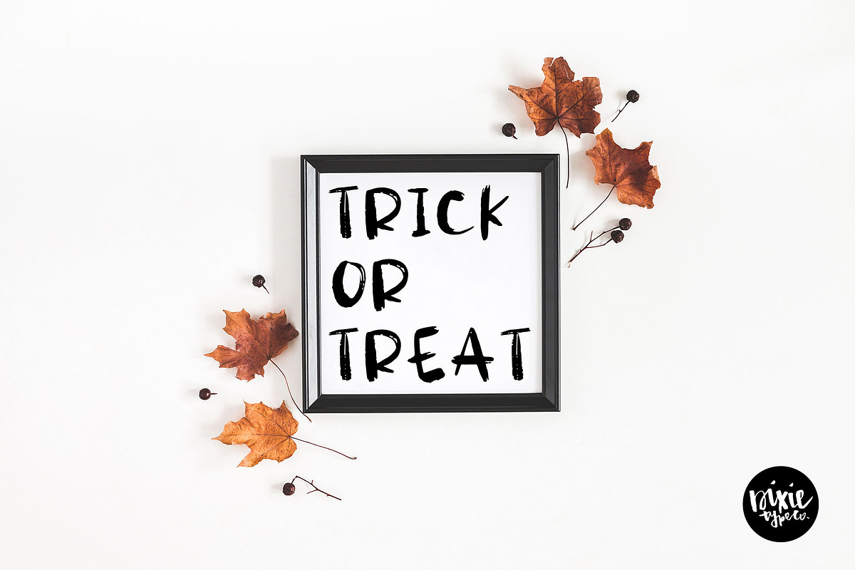 SPOOKY a Halloween Brushed .OTF Font preview 4