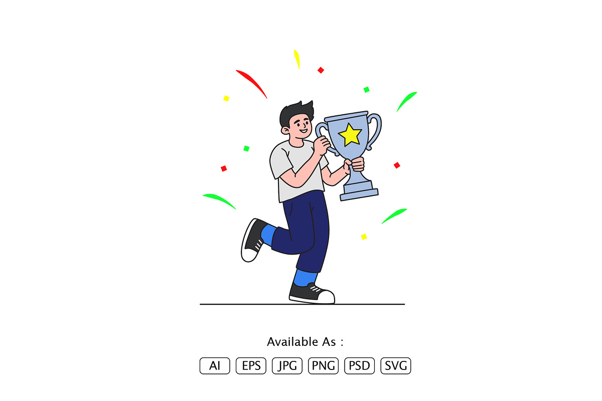 Success and Achievement Illustration, a Person Illustration by Partikusi Design (Photo 2 of 3)