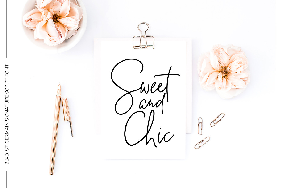 Blvd. St. Germain Signature Script, a Script Font by Kreanille Design (Photo 10 of 14)