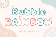 Bubble Rainbow - Outline Font, a Symbol Font by AnningArts (Thumbnail 1 of 8)