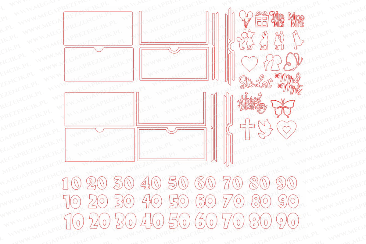 Envelope and money box laser cut svg, a Pattern Graphic by MegaPrezencik (Photo 5 of 8)