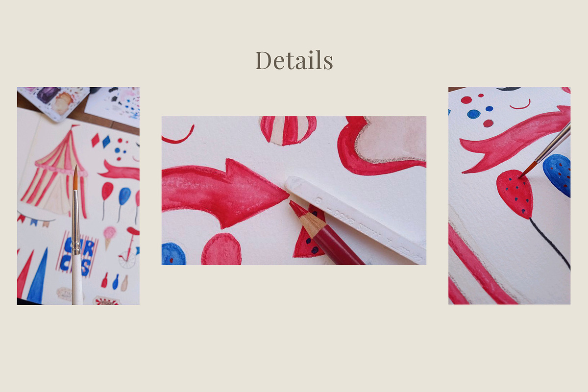 Vintage Circus Collection, an Object Illustration by ElicoelhoDesign Shop (Photo 3 of 6)