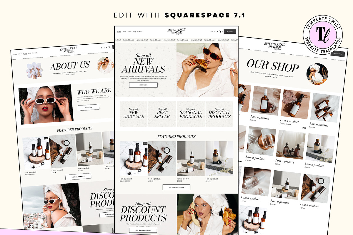 Minimal Squarespace Template, a Squarespace Template by Template Twist Shop (Photo 2 of 10)