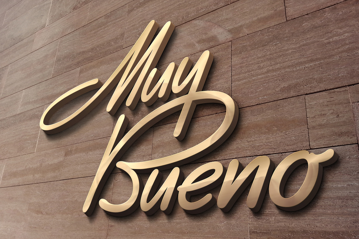 Muy Bueno, a Script Font by Art And Sign Unlimited (Photo 2 of 3)