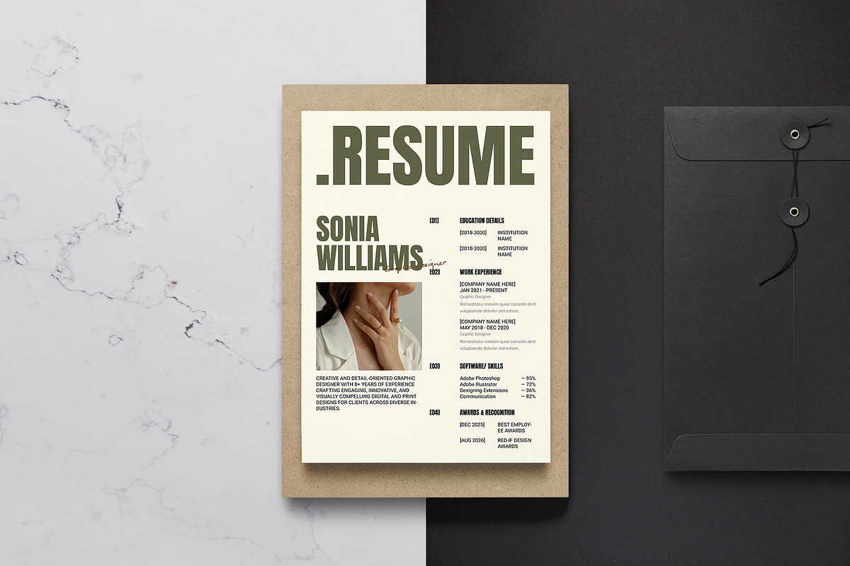 Professional Resume Kit Template, a Resume Template by DesignCrest (Photo 3 of 8)