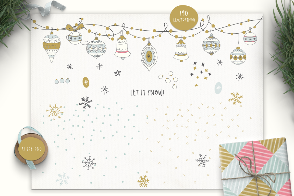 Merry Cheery Clip Art & Patterns, an Illustration by Emily Spadoni (Photo 7 of 9)