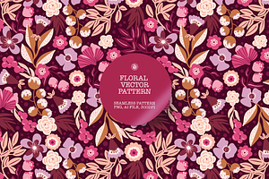 Flowers - Vector Pattern