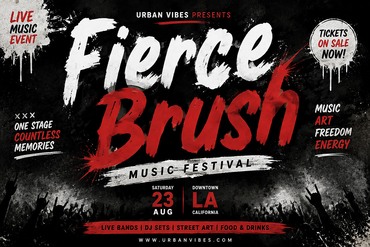 Fierce Brush, a Script Font by Wow Magic (Photo 4 of 4)