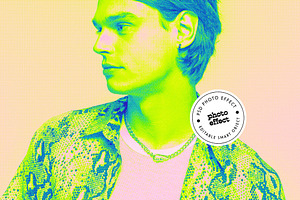Neon Duotone Photo Effect, a Layer Style Add-On by Mego-studio