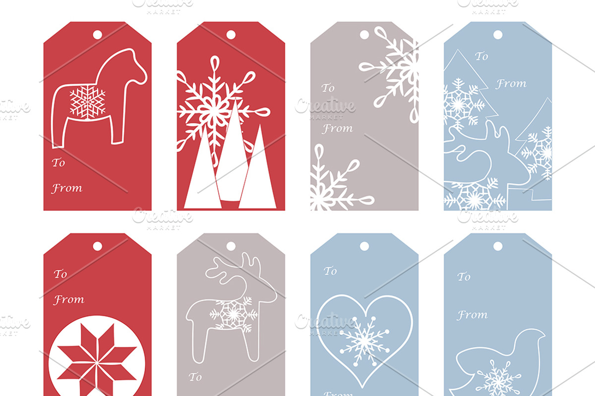 Scandinavian Christmas Graphics Set, a Seasonal Illustration by Porter Fig (Photo 3 of 5)