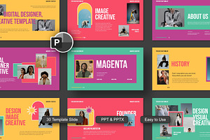 Magenta Powerpoint Template