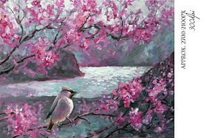 Birds Welcome Spring - Oil Painting