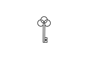 Minimalist Luxury Key Logo