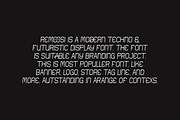Remoosi - Digital Futuristic Font, a Sans Serif Font by QR Design Studio (Thumbnail 3 of 7)