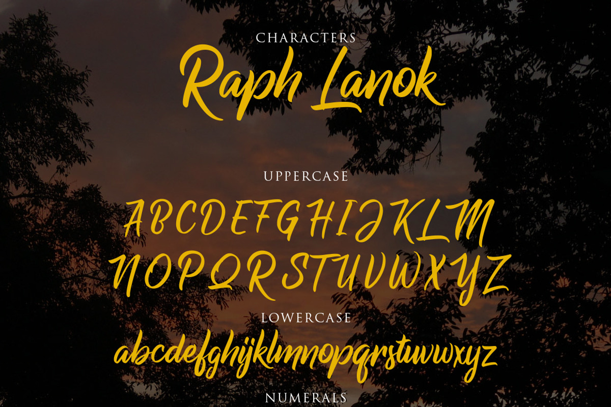 Raph Lanok Typeface preview 3