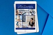 Four Page Media Kit in Navy Blue, a Templates & Theme by ProductiveandFree (Thumbnail 3 of 14)