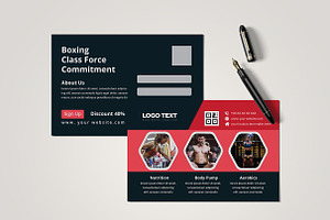 Fitness Post Card Template