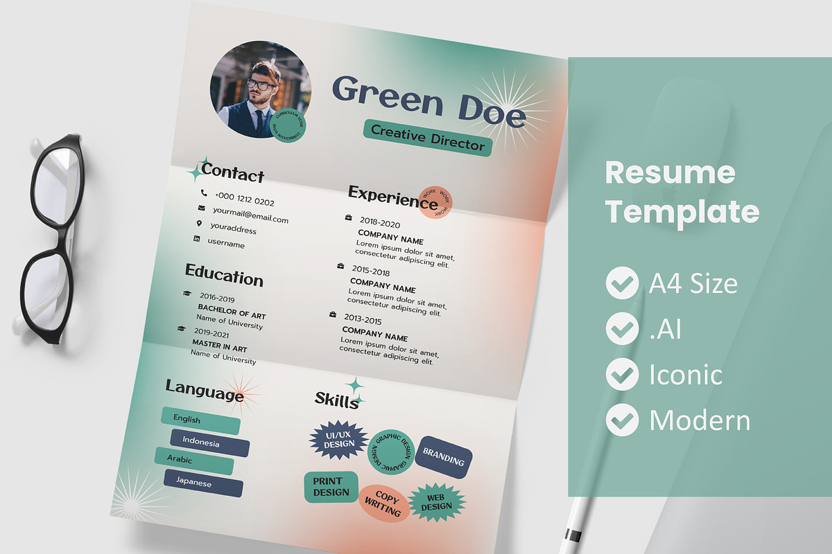 Vol.31 Style Old Resume Template, a Resume Template by rivatxfz (Photo 1 of 2)
