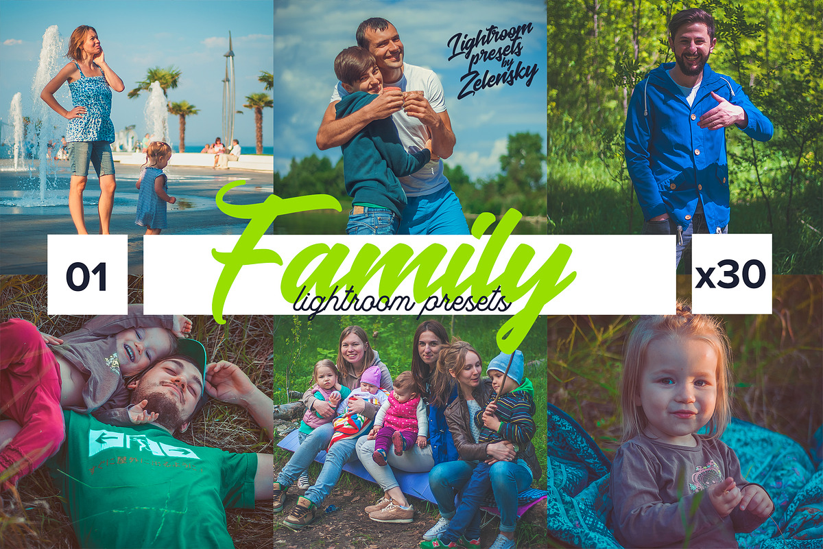 x30 Family Lightroom Presets, an Action Add-On by Ruslan Zelensky (Photo 1 of 12)