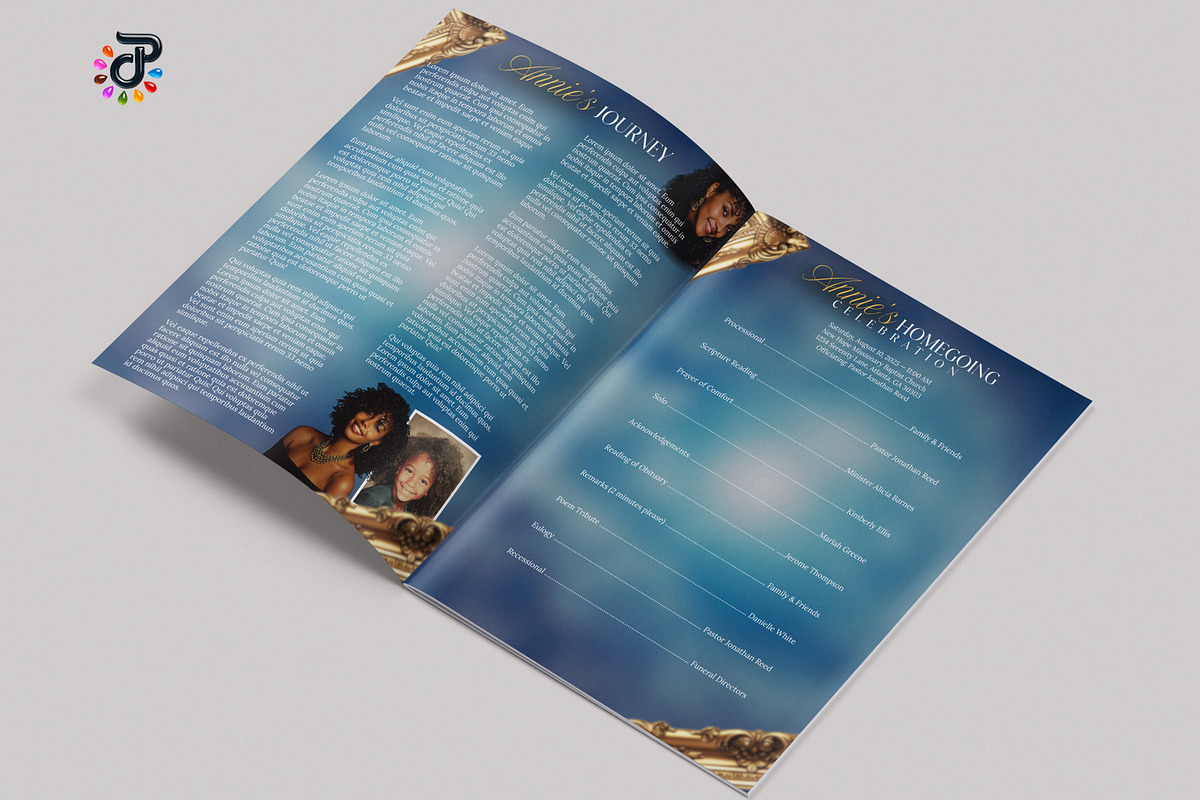 Elegant Canva Obituary Template, a Brochure Template by Protech Design ENT (Photo 6 of 9)