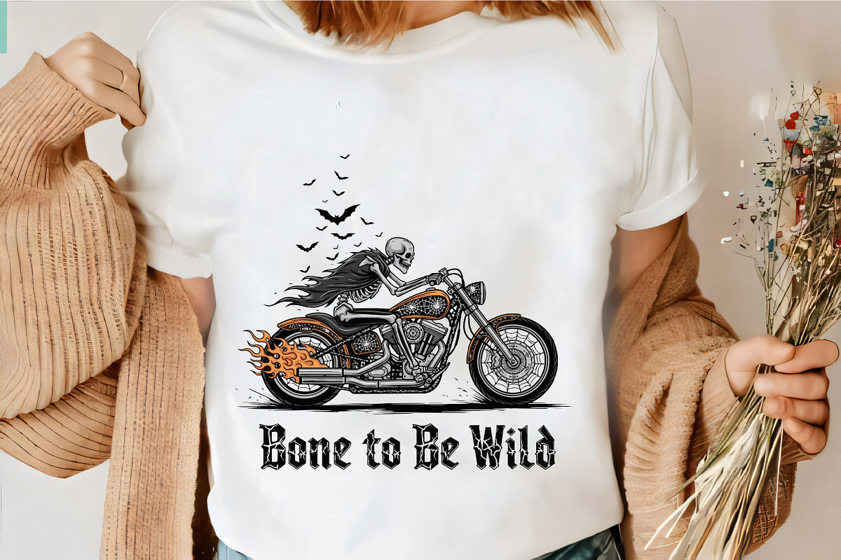 Bone to Be Wild Skeleton Biker SVG, an Illustration by CrexoraLab (Photo 4 of 4)
