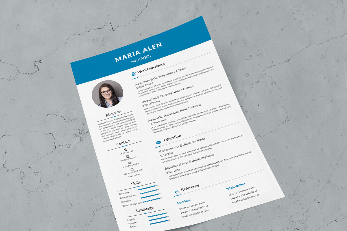 Professional Resume/CV Template, a Resume Template by designSultan (Photo 4 of 4)