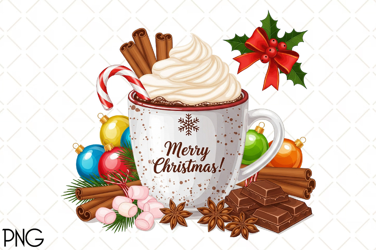 Christmas Cocoa PNG, an Illustration by Black Bird Studio (Photo 1 of 4)