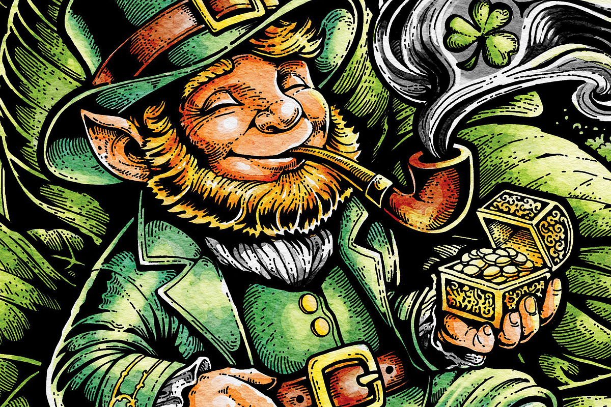 Watercolor Fantasy Creature, Leprech, a Person Illustration by NStudio (Photo 2 of 6)